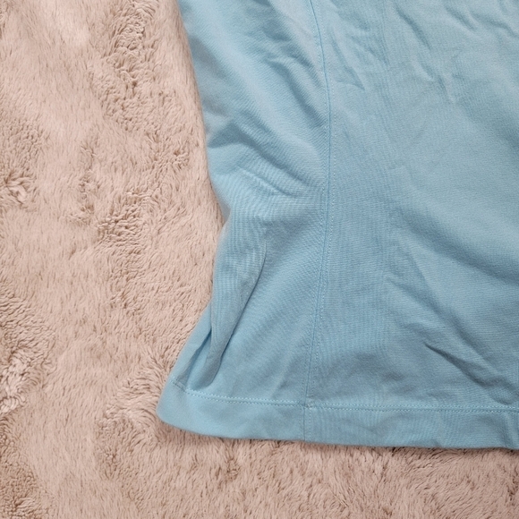 ✨️CL Vtg North Face Blue Short Sleeve V Neck Button Accent Vaporwick Top Size S - Picture 5 of 12